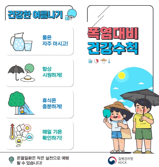 온열질환 응급조치 방법(출처-질병관리본부)
