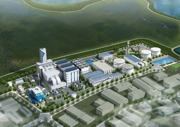 향후 짓게 될 수소터빈 발전소 조감도
