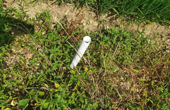 지하수 방치공 모습