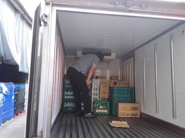 식품유통업체 운반차량 식품안전 점검 모습