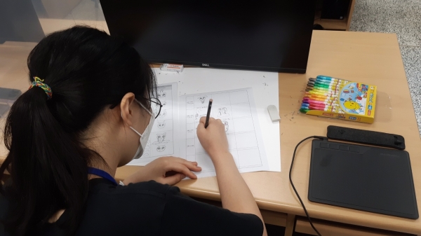 디지털콘텐츠전공 실습장면