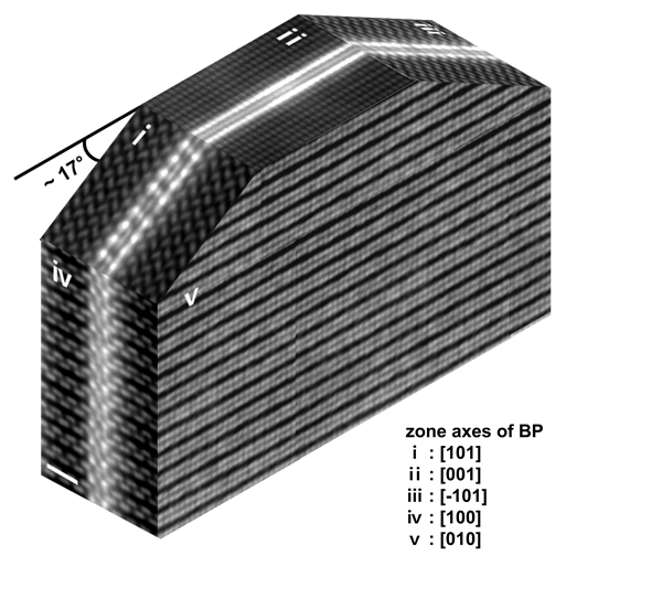 흑린 사이에 형성된 나노 단위 미만 선폭의 전도성 채널