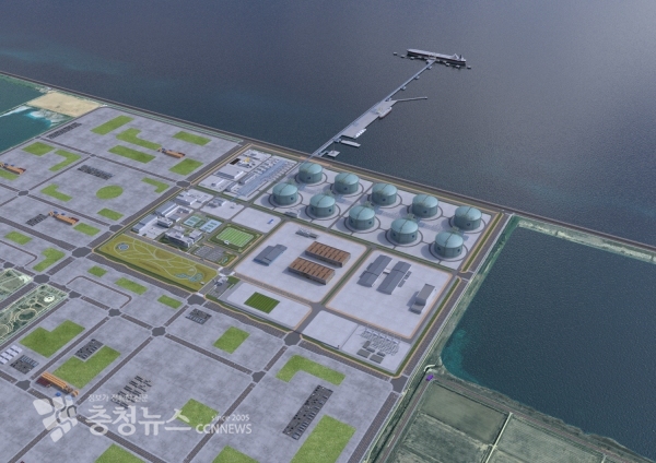 당진LNG기지 완공 조감도 사진