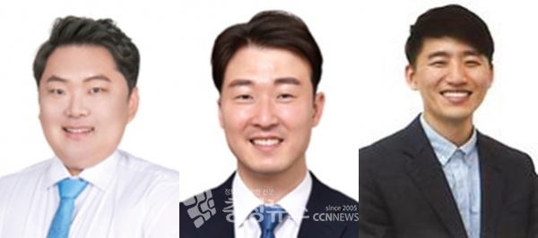 (왼쪽부터) 대전시의회 손희역, 박수빈, 우승호 의원