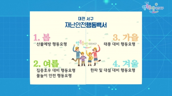 계절별 재난 행동요령 홍보 영상 캡처화면