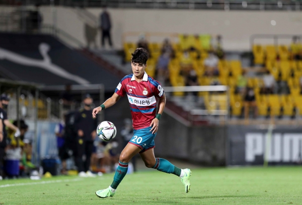 전남전 박인혁 선수 경기모습