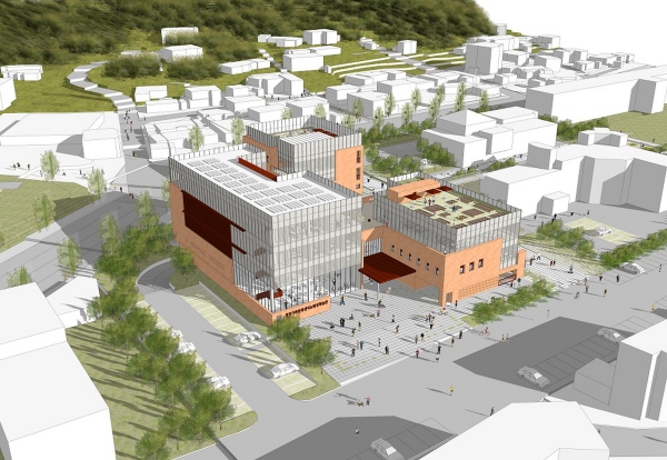 청양군 가족문화센터. 평생학습관 설계 당선작 발표-조감도