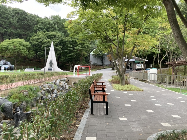 복구공사가 완료된 태조산공원