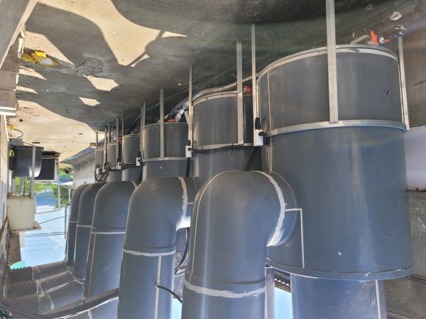 양돈농가에 설치된 악취 저감 장치