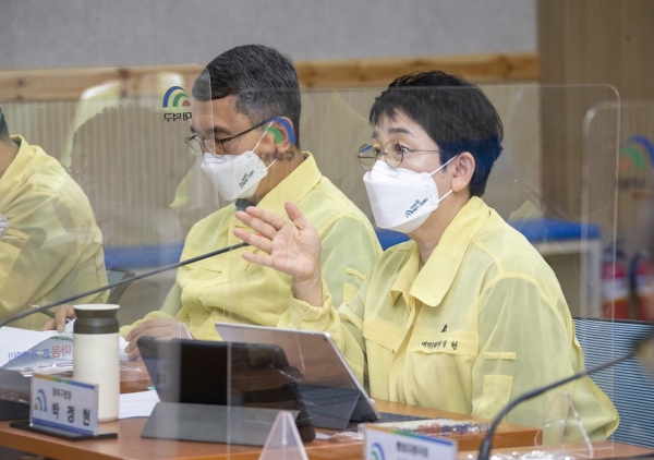 ‘대덕e 시작하는 그린뉴딜’ 추진상황 중간 점검회의 모습