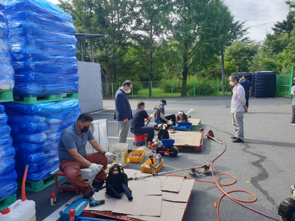 수확철 앞두고 농기계 수리 및 점검 지원 모습