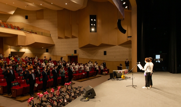 청양군 여성단체들 양성평등 청양대회 개최 모습
