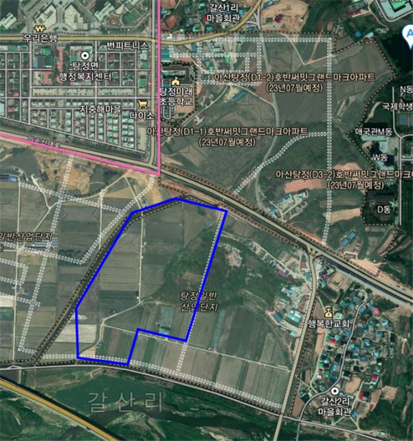 탕정 외국인투자지역 단지 지정 고시 위치