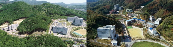 중부대 (좌)고양캠퍼스, (우) 충청캠퍼스