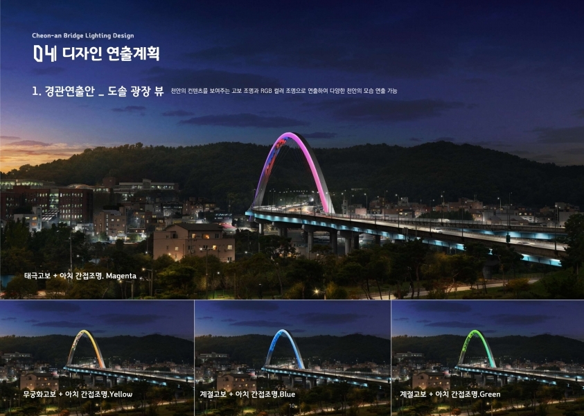 천안대교 야간경관 개선사업 조감도