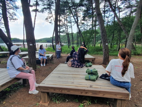 임산부 대상 치유 프로그램 진행 모습