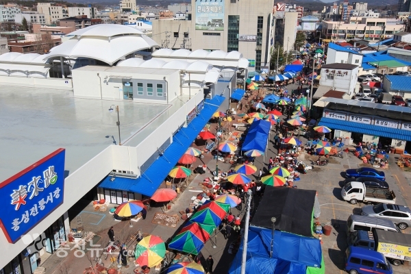 홍성 전통시장 전경