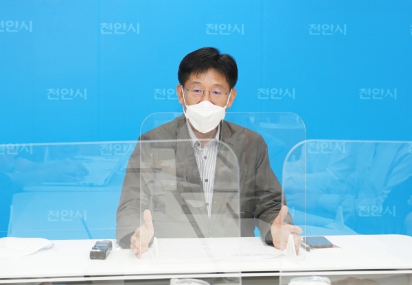 재난지원금 지급 부시장 간담회 개최 모습