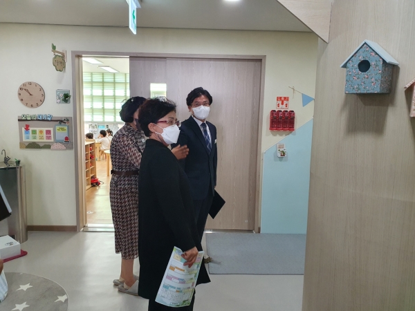 고유빈 교육장, 2학기 신임 교장 부임 학교 현장 방문