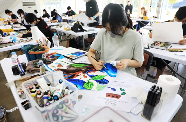 한남대 2022학년도 미술실기고사 모습.