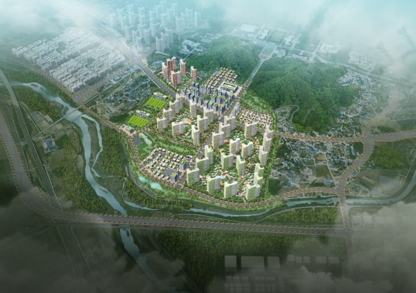 아산 탕정지구 도시개발사업 조감도(실제와 다를수 있음)