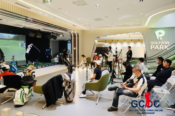 지난 7일(목)부터 3일간 중국 북경 골프존파크 1호점에서 열린 ‘골프존차이나 온라인 챔피언십 제1회 여자대회’의 대회장 전경.