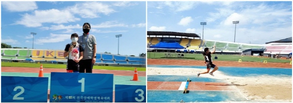 제천여중 박가은, 전국장애학생체육대회 육상 2관왕 수상 모습 및 경기모습