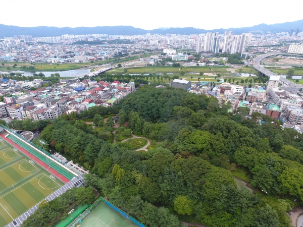 남선공원 전경 사진(드론 촬영)