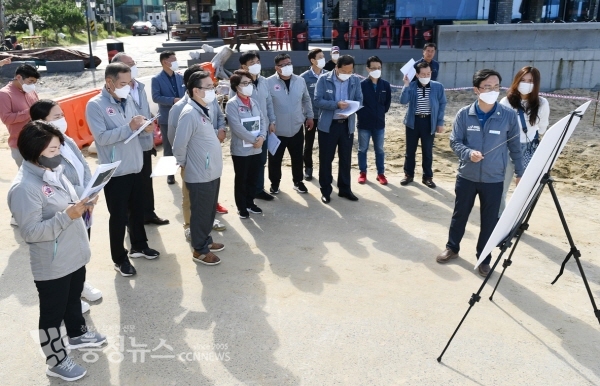 보령시의회 사업장 현장 방문 모습