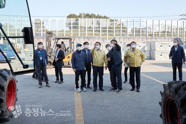 오세현 시장 햇반용 가공용벼 수매 현장 방문 사진