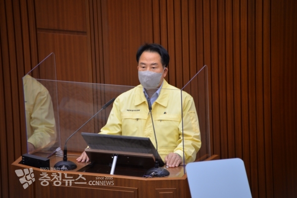 5분 발언하는 상병헌 세종시의회 의원