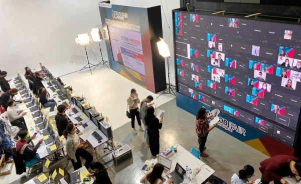 태국 방콕 B2B 수출상담회 온라인 상담 전경