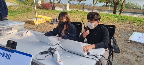 2021년 가을철 산불재난 현장대응 훈련 진행 장면