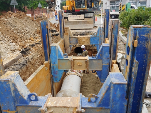 하수관로 정비공사 현장