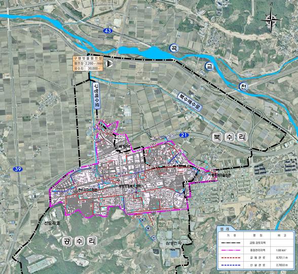 ‘아산시(배방) 중점관리지역 도시침수대응사업’ 위치도