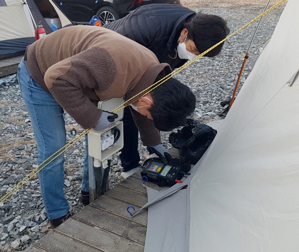 지난해 야영장 안전점검 모습.