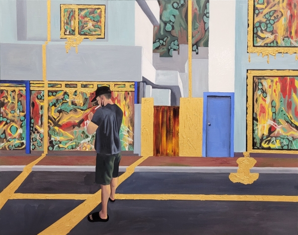 이종진. 선이나 길, 강 따위. 90.9x72.7. 캔버스에 유채