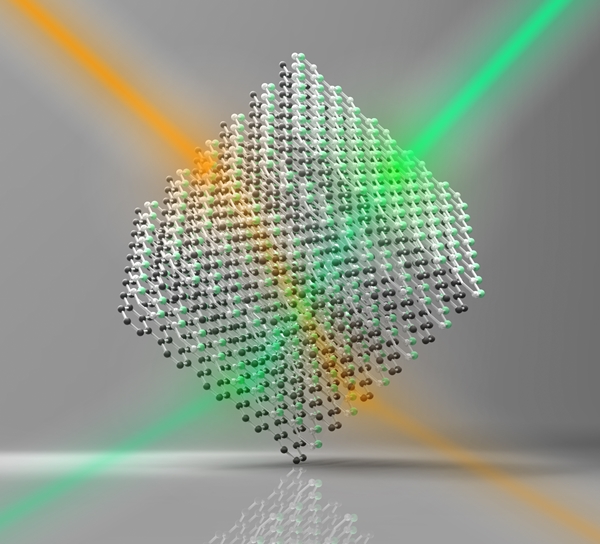 메타물질 소재가 빛을 음굴절시키는 현상을 모사한 그림 / 서울대 정인 교수 제공