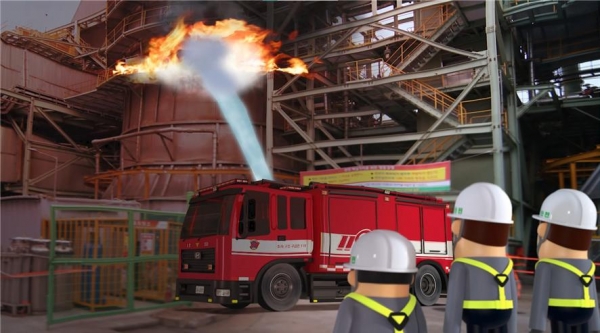 탈황 흡수탑 화재사례 영상