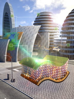 컬러 페로브스카이트 태양전지 개념도