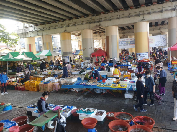 풍물 5일장 시장 전경