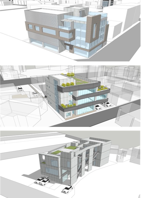 (위에서부터)통합돌봄센터, 봉명 커뮤니티센터, 꿈꾸는 레일웨이 존