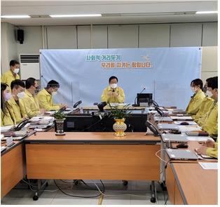 지난 10월 을지태극연습 상황보고 장면