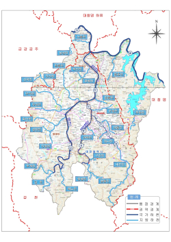 지방하천 현황 및 위치도