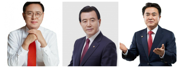 왼쪽부터 이명수, 홍문표, 김태흠 국회의원