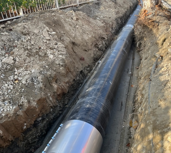 하수시설 정비 모습