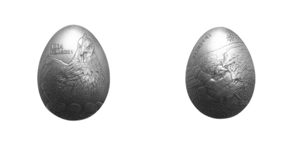 생동하는 닭’ 기념메달 (앤틱피니쉬 앞면, 뒷면)