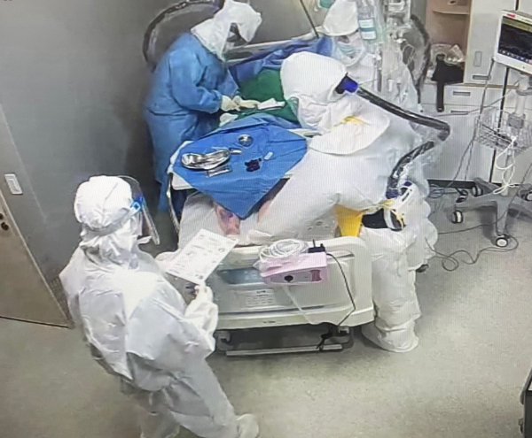 신속대응팀 코로나병동 파견 활동 모습