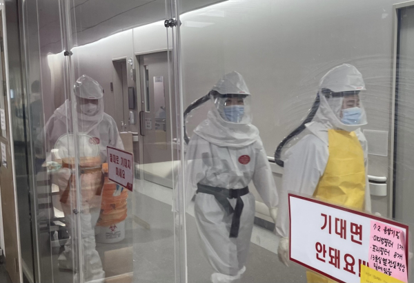 신속대응팀 코로나병동 파견 활동 모습
