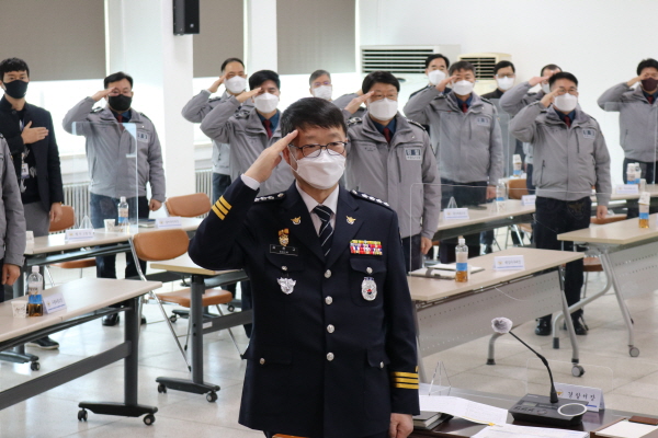 심헌규 부여경찰서장 취임식 모습